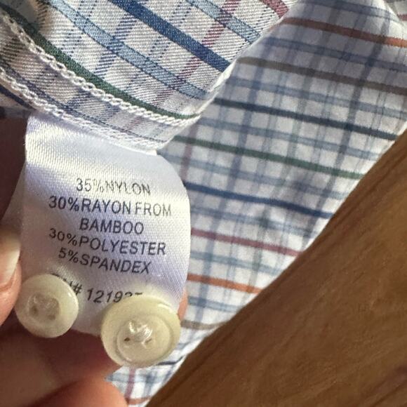 Johnnie O Prep-Performance Casual Button Down Shirt Plaid Golf - Picture 7 of 8